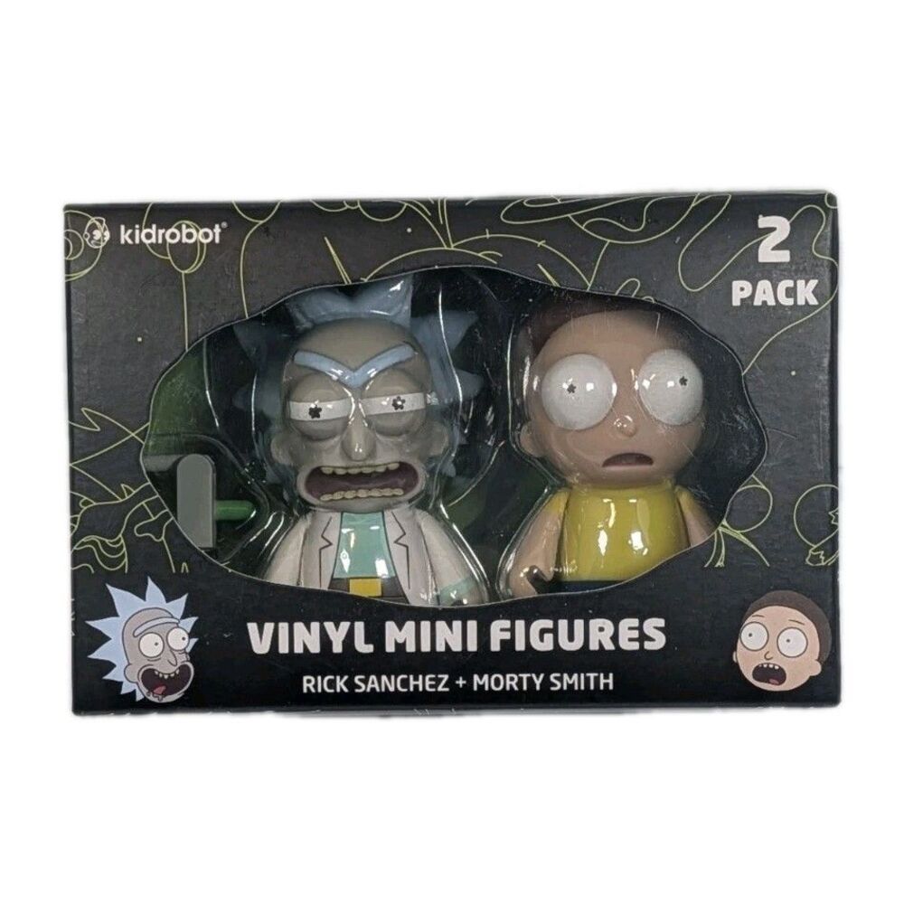 Kidrobot Rick and Morty Vinyl Mini Figures 2 Pack Rick Sanchez Morty Smith New